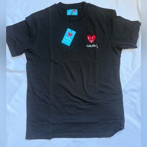 NWT Keith Haring x Shoe Palace Black Graphic T-Shirt 100% Cotton Men's Size Med